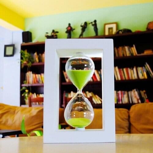 45/60 Minutes Hourglass Timer Sandglass Height 20.5cm Creative Modern Wood Crafts Home Decoration Reloj De Arena Wholesale