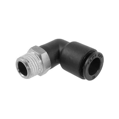 Pneumatic 0.39" Touch Connector M12 Thread Elbow Quick Fitting