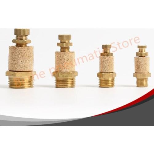 All Copper Pneumatic Solenoid Valve Adjust Muffler Exhaust Noise Elimination SSL/PSB-01/PSB-02/PSB-03/PSB-04/PSB-06/PSB-08