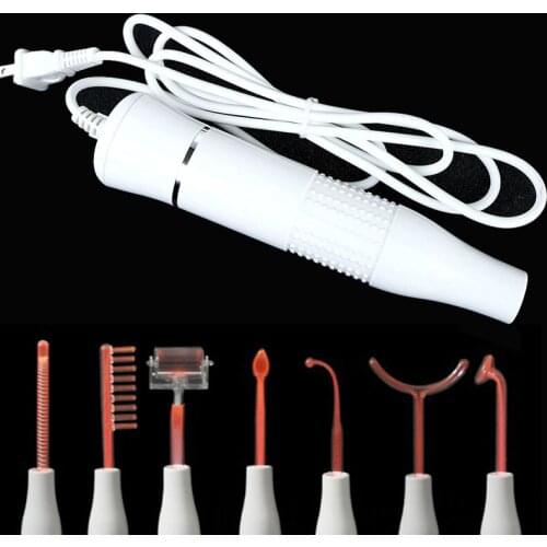7 in 1 Portable High Frequency Red Glass Tube Electrode Facial Skin Care Face Body Massage Wrinkle Acne Removal Spa Salon Beauty