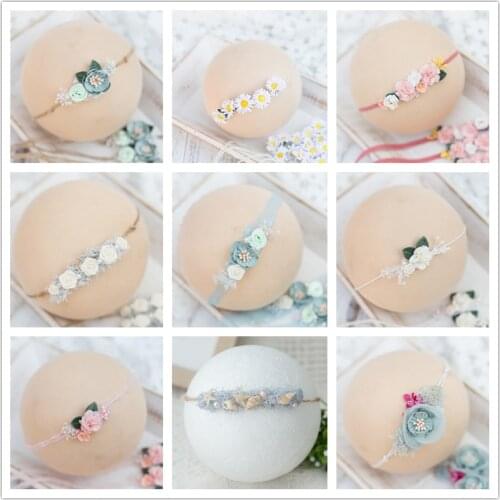 Infant Flower Headbands Newborn Baby Photography Props Girl Floral Fashion Headwear Photo Shooting Props Hair Accessories