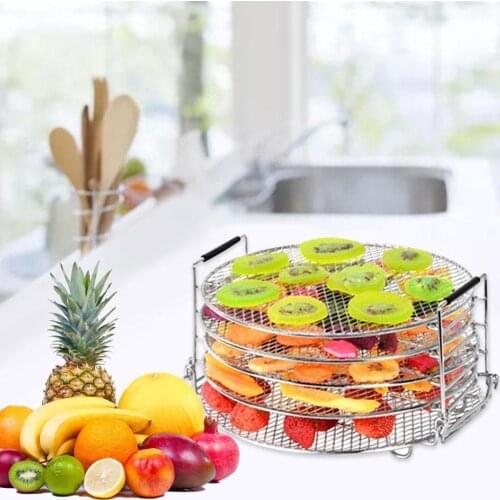 Air Fryer Accessories Dehydrator Rack 5-tier Stackable Stainless Steel Food Drying Stand For Air Fryer Pressure Cooker