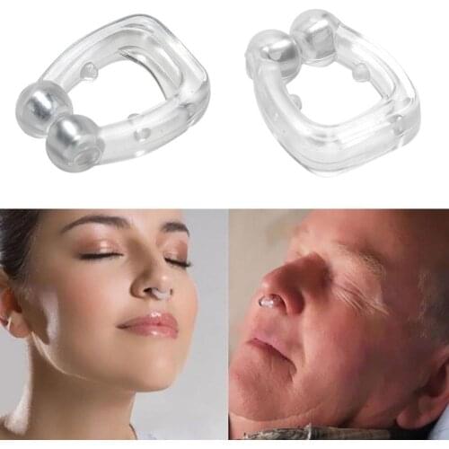 Ilicone Magnetic Anti Snoring Nose Breathing Snore Stopper Antisnoring Device For Sleeping Apnea With Case