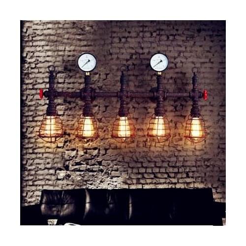 Loft Style Industrial Vintage Wall Lamp LED Edison Lighting Iron Antique Pipe Wall Light Fixtures Arandela Lampara Pared