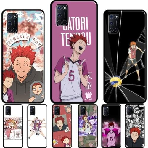 Tendo Satori Haikyuu!! Shiratorizawa For OPPO A1K A5S A15 A91 A31 A53 A9 A5 2020 F5 F7 Reno 4 Pro 2 Z A92 A52 A72 Phone Case