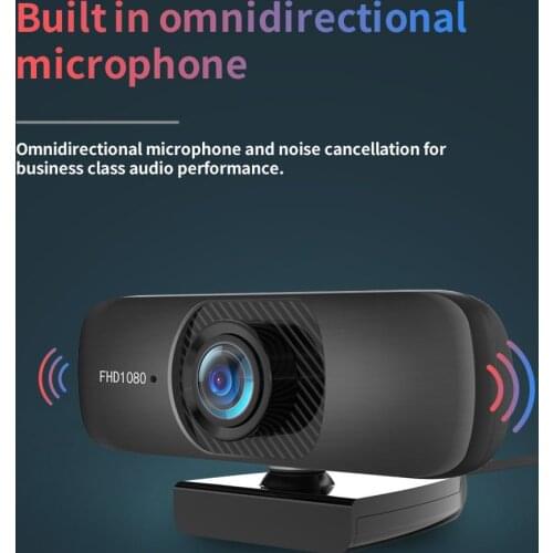 TISHRIC 1080P Webcam 1080Pro Web Camera with Microphone Web Cam PC Camera USB Computer Camera 110° Wide Angle Webcam for PC