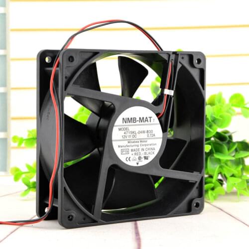 Cooling fan 120mm For NMB 12CM cooling fan 4715KL-04W-B30 12V 0.72A 12038 120*120*38mm