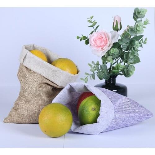 10Pcs Cotton Fabric Drawstring Storage Bag Food Underwear Socks Jewelry Organizer Kitchen Environmental Flour Rice Holder