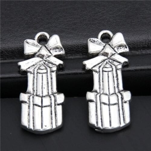 10pcs Silver Color Christmas Gift Box Charm Pendants Handmade Jewelry Accessories Making Fit Bracelet DIY A2949