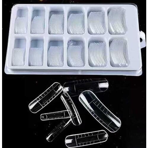 120 Pcs Quick Building Mold Tips Nail Dual Forms Finger Extension Nail Art UV Gel Builder Tool