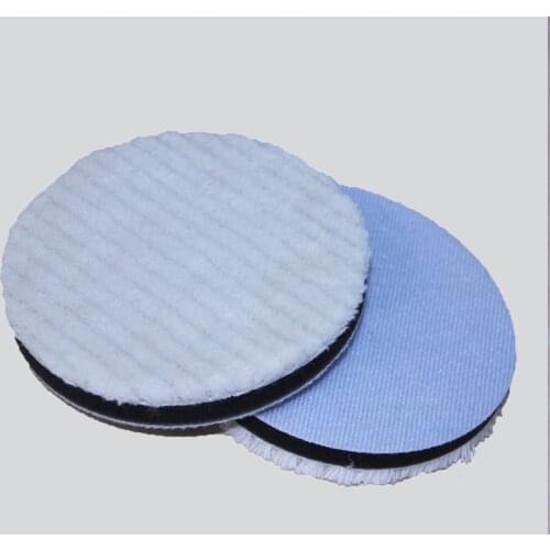 2pcs 5" 5inch 125mm Twisted Wool Polishing Buffing Pads Car Polish Pad Hoop Loop Backing