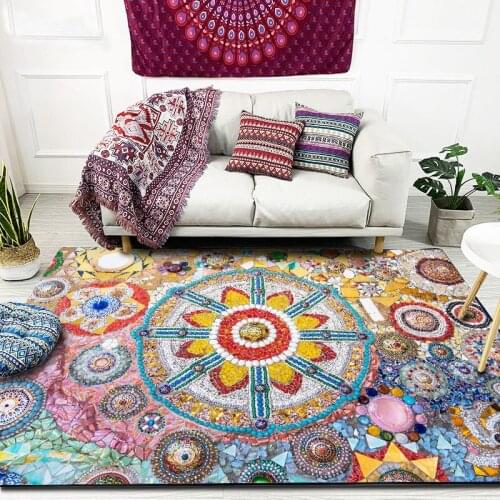 3D Pebble Bohemian carpet ethnic style area rug kitchen living room bedroom bedside carpet parlor kids room floor mat customized