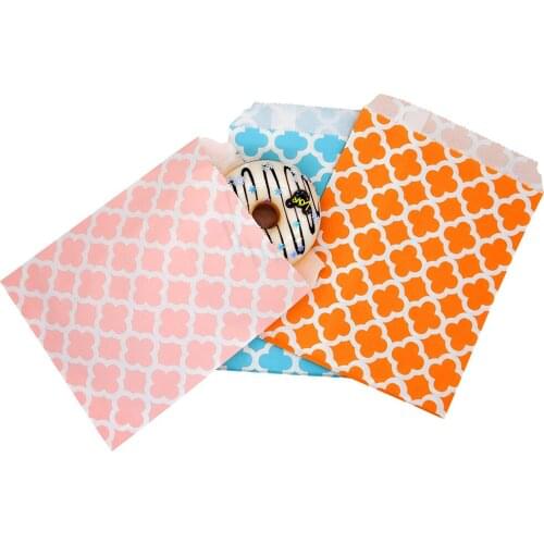 5-50pcs Gift Box Candy Box Kraft Bag Paper gold Goodie Bags Printed Treat Bags Paper Birthday Party Wedding decoration 13x18cm