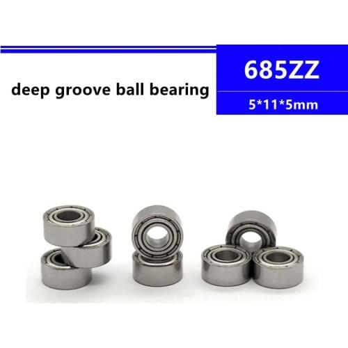 50/100/500pcs 685ZZ 685Z 685-2Z miniature ball bearing 5*11*5mm L-1150ZZ deep groove ball bearing 5x11x5 mm