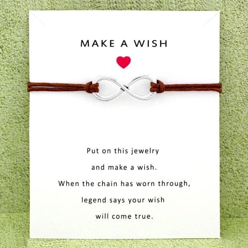 Infinity Love Heart Charm Bracelets Rope Chain Jewelry Women Boy Girl Unisex Jewelry Friend Christmas Gift Drop Shipping