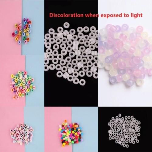 DIY Handmade Beaded Accessories Childrens Educational Toys English Alphabet Beads Acrylic Color Beads Early Education Learning