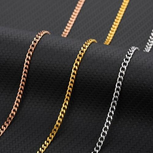Stainless Steel Necklace Chain Gold Rose Gold Silver Color Chains Different Size Water Wave Chain Such As A Variety Of Chains