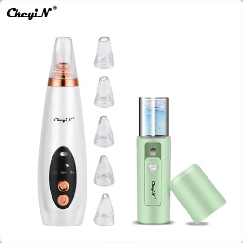 CkeyiN Blackhead Remover Pore Vacuum Cleaner Electric Facial Cleanser Suction Tool Comedone Extractor Whitehead Acne Removal 50