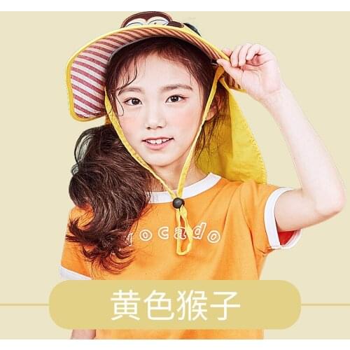 Light shading girl and boy summer breathable sunshine big brim children cap and empty cap