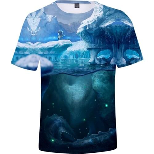 Subnautica Below Zero 3D Trend Character Print T-shirt Comfortable Loose Short Sleeve Casual All-match T-shirts Top