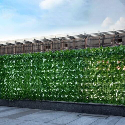 Artificial Ivy Leaf Fence Net Green Dill Leaf Fake Plants Balcony Fence Grass Mat Landscaping Ivy Garden Fence Panel 25*50cm