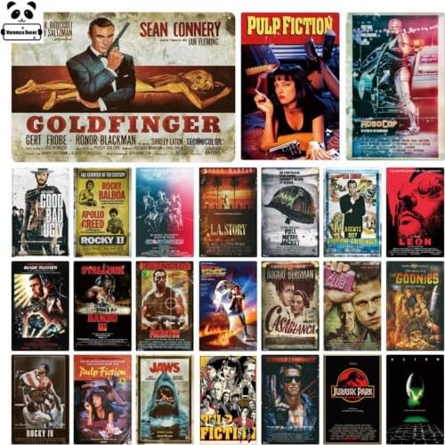 Classic Movie Metal Poster Plaque Metal Vintage Classic Movie Metal Tin Sign Wall Decor For Bar Pub Club Man Cave Iron Painting