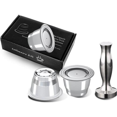 Nespresso Reusable Coffee Capsule Stainless Steel Refillable Filters Espresso Cup Fit For Inissia & Pixie Coffee Maker Machine