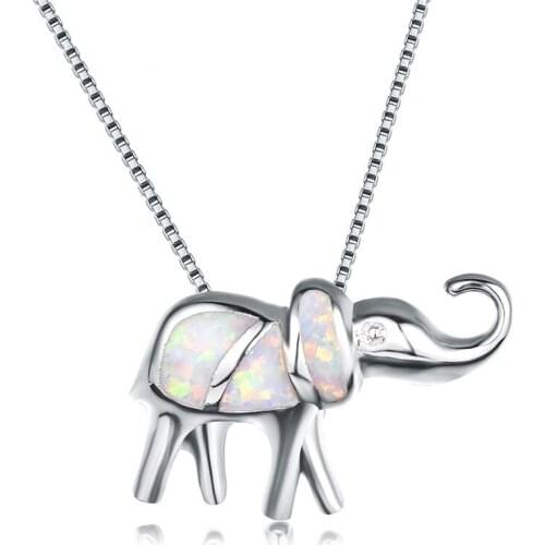 Fashion Cute Elephant Necklace Fashion Animal Desgin Pendant Necklace Statement Bohemian Jewelry For Women Accessories