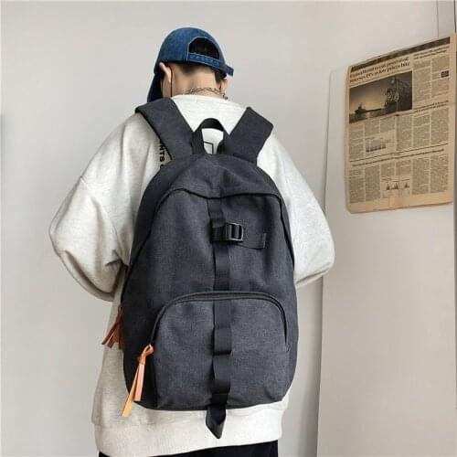 Men Fashion Backpack 15.6 Inch Laptop Backbag Canvas Waterproof Outdoor Travel Bagpack School Bags For Teenage Boys Mochila 2021