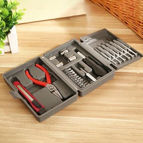 Multi-function 24-Piece Home Car Insurance Gift SetHardware Tool Kit Repair Combination Parts With Storage Box