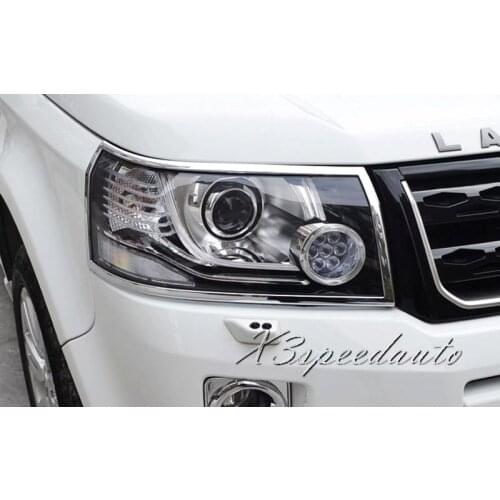 Free Shipping Chromed Front Head Light Cover Trim For Land Rover Freelander 2 2013-2015