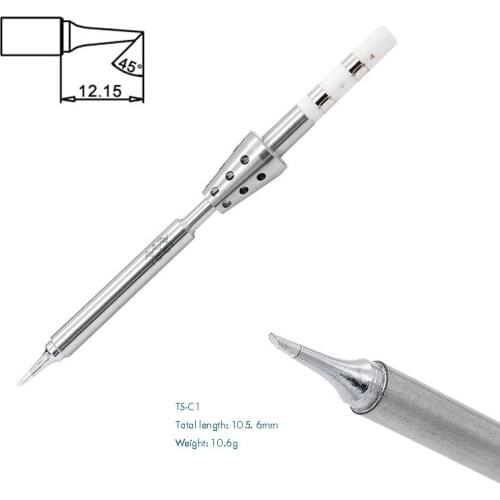 Stainless Steel Soldering Iron Tip for TS100 Lead-free Soldering Iron Replacement Tip for Soldering Electronic Components