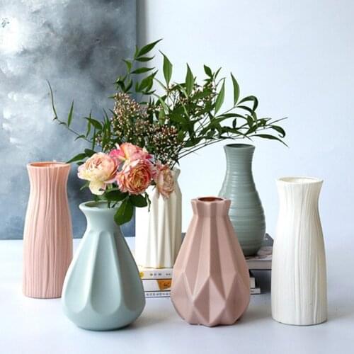 New Planting Vases White/Green/Pink Multi-type Modern Style Flower Pot Home Desktop Decor Ornament Drop Shipping