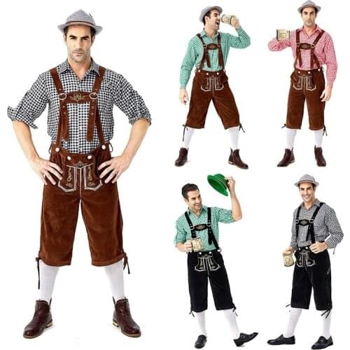 2021 New Mens Oktoberfest Bavarian Beer German Fancy Cosplay Costume