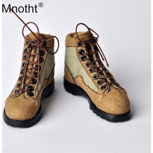 Sand Color 1/6 Scale Shoes Hollow Tactical Boots Model Fit For 12 inch Male Soldier Body Model Toys mnotht m3