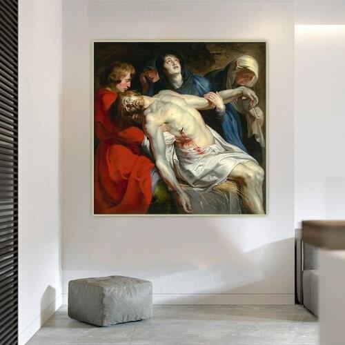 Peter Paul Rubens《The Entombment, 1612》Canvas Oil Painting Artwork Poster Picture Backdrop Wall Hanging Decor Home Decoration
