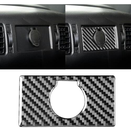 Cigarettes Lighter Cover Premium Abrasion-resistant Carbon Fiber Rear Cigarettes Lighter Panel Trim for Toyota Tundra 2014-2018