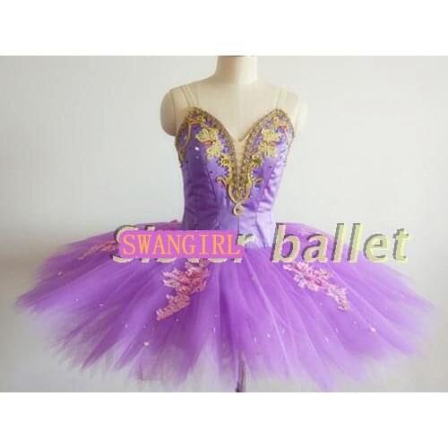 Purple sleep beauty professional tutu Court nutcracker tutu cotume for girls fairy ballet costumes pancake ballet tutu SB0004