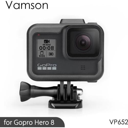 Vamson for Gopro Hero 8 Frame Case Border Protective Cover Housing Mount Base for Go pro Hero 8 protection Accessory VP652