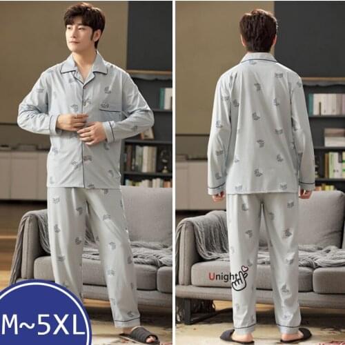 5XL Luxury Men Pajama Sets Long Plus Size Pajamas Mens Home Cloths Cardigan Suit Winter Autumn Sleepwear Winter Pajama Pijama