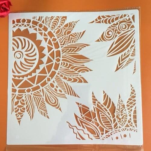 30 * 30cm Mandala Geometry DIY Layering Stencils Wall Painting Scrapbook Coloring Embossing Album Decorative Template for walls