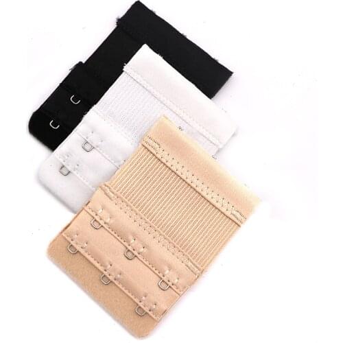 3PC Ladies Bra Extenders Strap Extensions 3 Hooks 2 Rows Belt Buckle Elastic Bra Hook Extender For Bra Underwear Belt Adding
