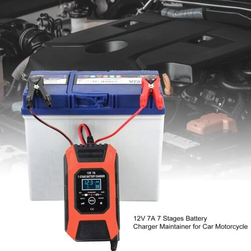 12V 7A 7-level Car And Motorcycle Car Battery Charger Micro CPU Processor Control Fast Battery Charger Battery Maintainer