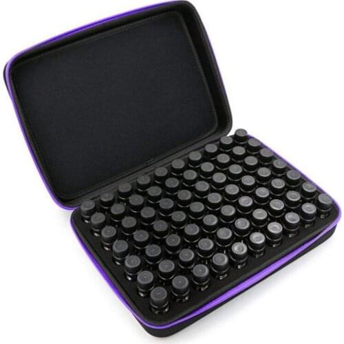 70 Bottles 15 ml Perfume Oil Essential Oil Box Essential Oil Case Travel Portable Carrying Holder Nail Polish Storage Bag