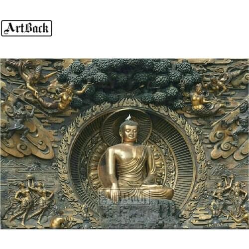 Diamond Painting Buddha 5d Full Square Religious Cross Stitch 3d round Diamond Art Handmade Mosaic Kit