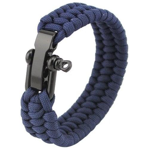 Emergency Survival Braided Rescue Umbrella Rope Stainless Steel Buckle Muliti Survival bracelet for Camping Hiking S M L size