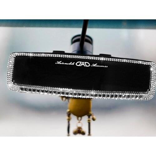 Bling Car Rearview Mirror Cover Car Styling Car Interior Decoration Shiny Rhinestone Auto Rearview Mirror Case Auto Accessories