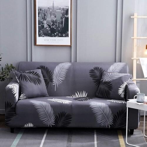 Black Feathered Sofa Cover Sofa Cushion Sofa Cover All-inclusive Modern Minimalist Print Sofa Cover Settee Covers Slip Covers
