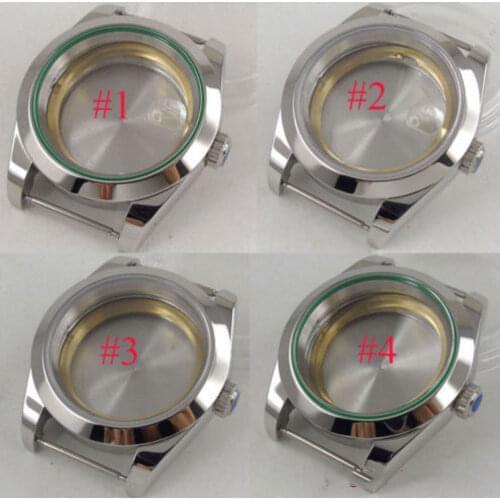 40mm stainless steel sapphire glass case fit NH35 NH36 ETA 2836 Miyota8205 8215 821A 82series Mingzhu 2813 3804 movement