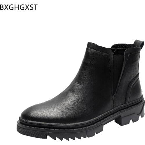 Black Ankle Boots Fashion Chelsea Boots Men Designer Leather Boots for Men Male 2021 Men Casual Shoes Zapatos Hombre Chaussure
